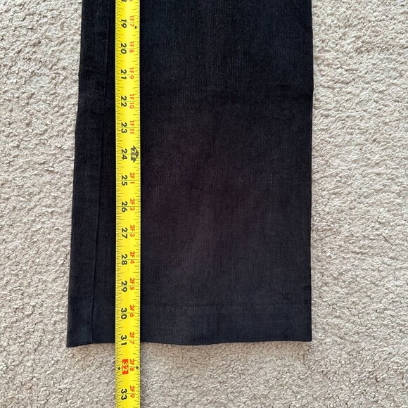 Ann Taylor Pants Womens 2 30x31 Mid Rise Corduroy Black Straight Leg - Picture 10 of 13